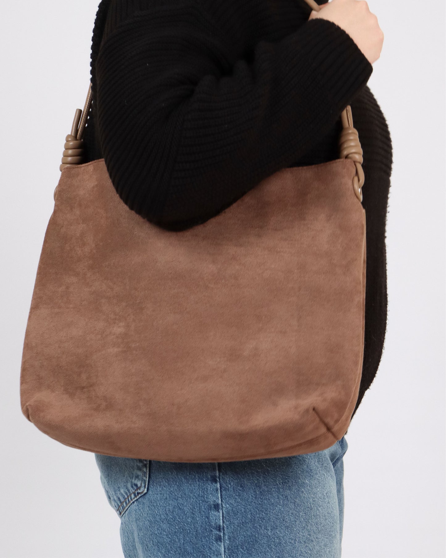 Suede Bucket Bag