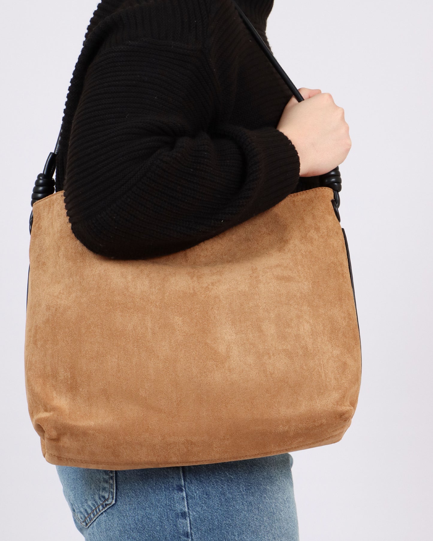 Suede Bucket Bag
